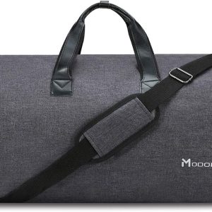 Convertible Garment Bag with Shoulder Strap, Modoker Carry on Garment Duffel Bag for Men Women - 2 in 1 Hanging Suitcase Suit Travel Bags (Black)